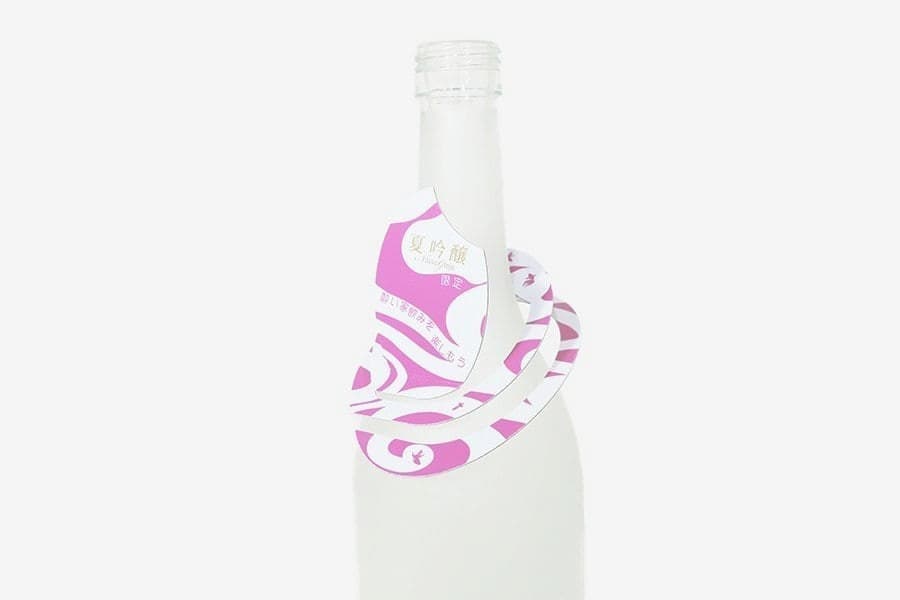 夏酒の特殊型ビン首掛け