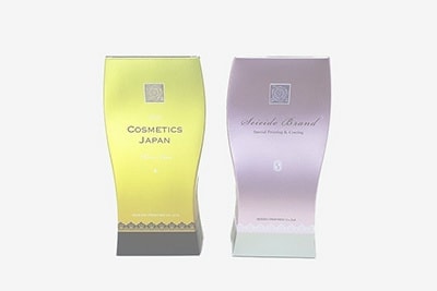 シルバー材質のくびれ化粧箱